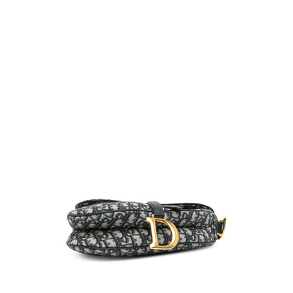 Mini Oblique Canvas Saddle Bag