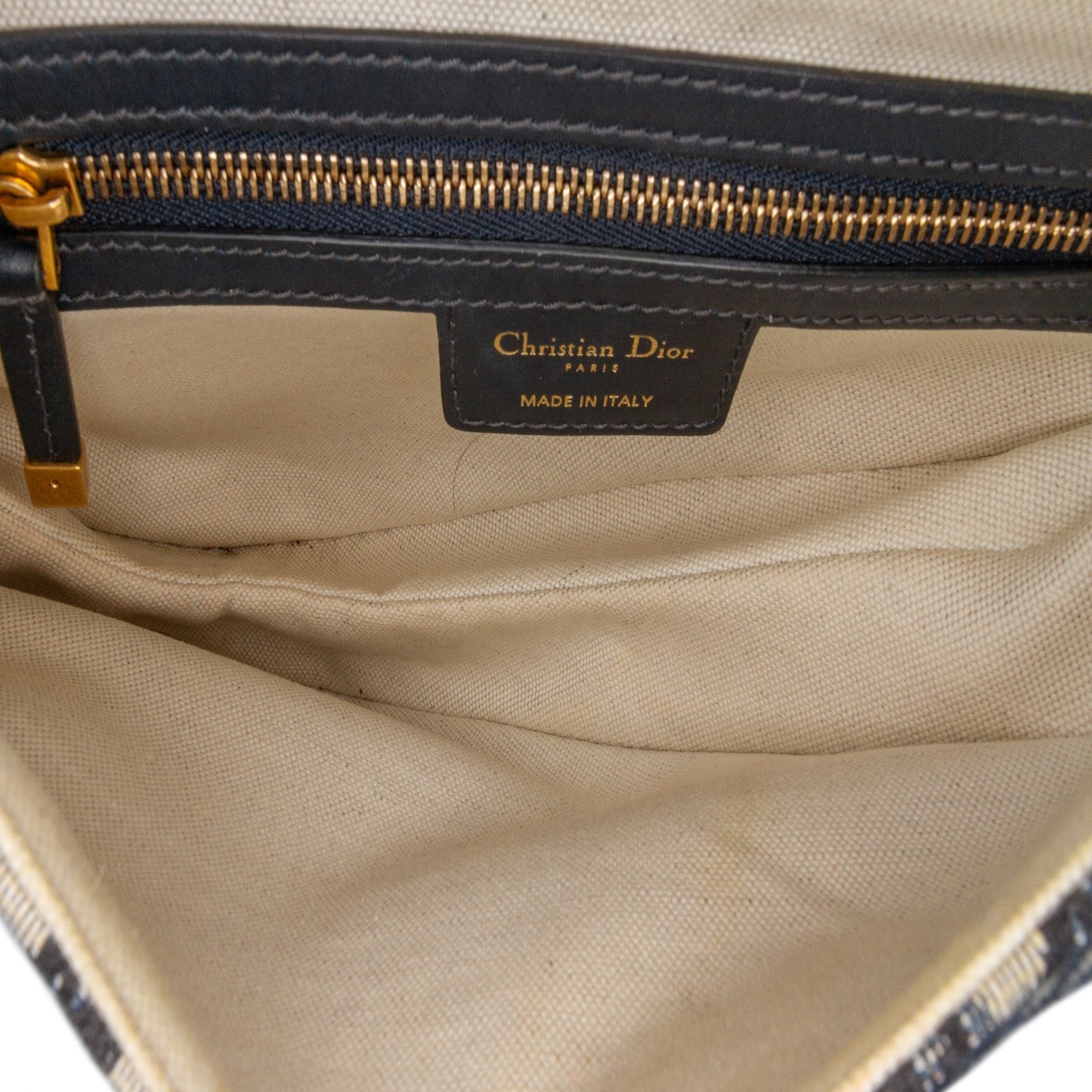 Mini Oblique Canvas Saddle Bag