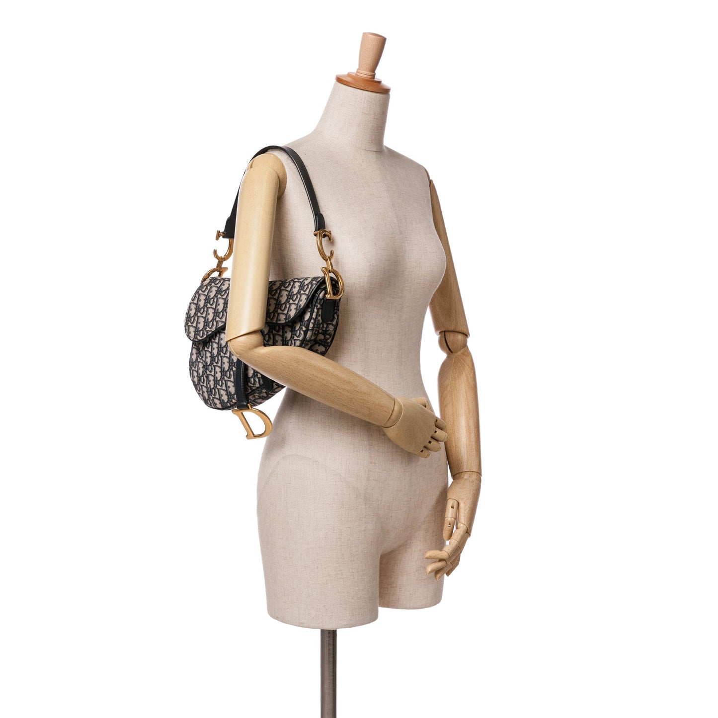 Mini Oblique Canvas Saddle Bag
