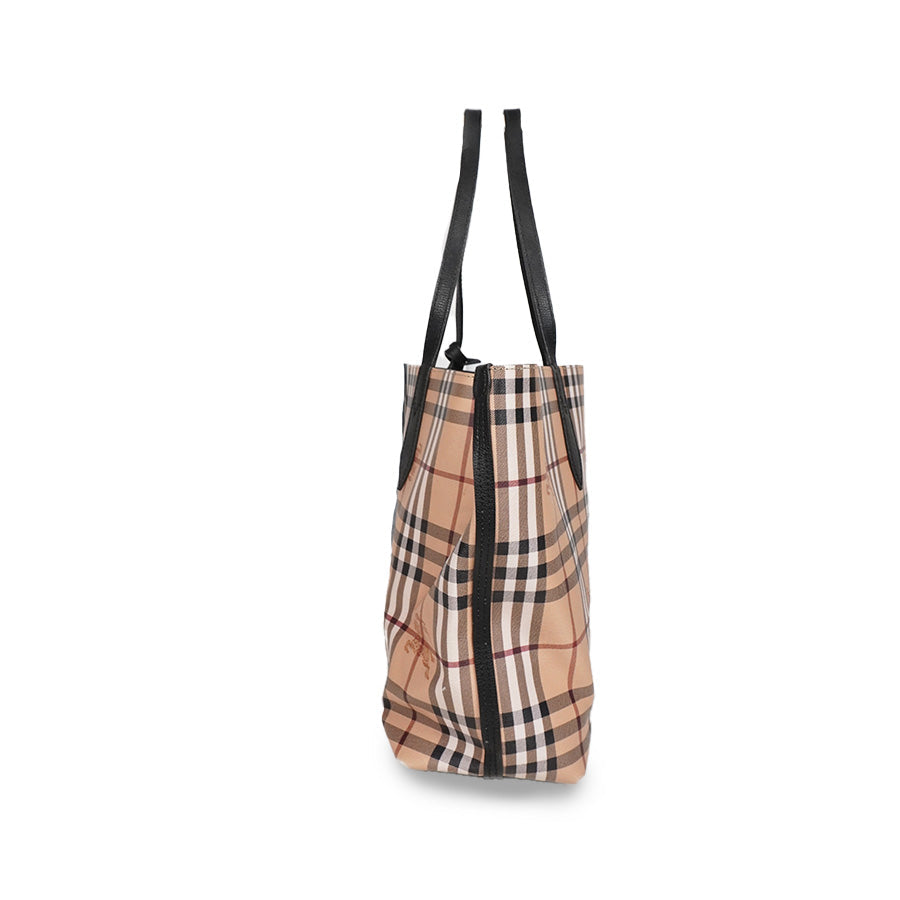 Burberry 'Haymarket' Reversible Tote Bag