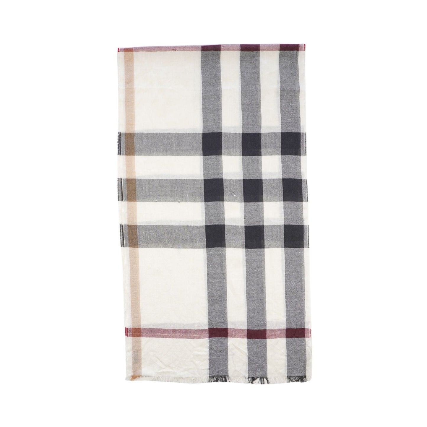 Burberry White Check Scarf