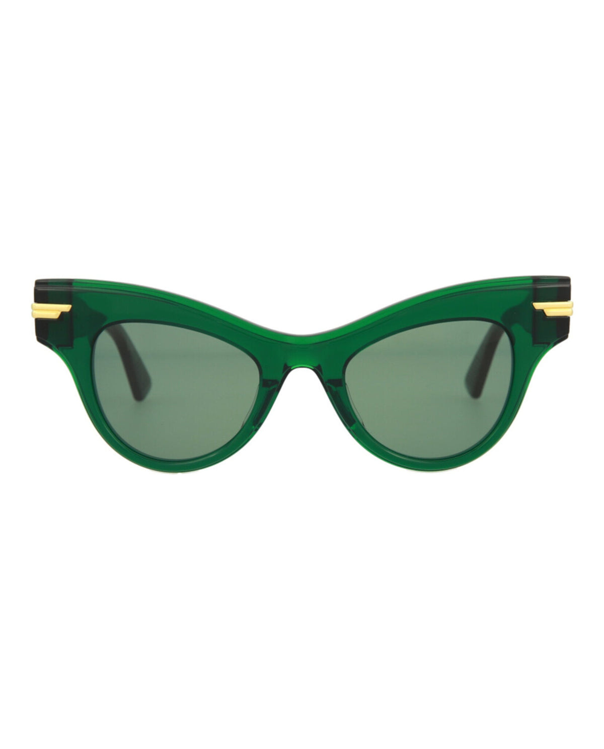 Bottega Veneta Womens Cat Eye Green Green Green Fashion Designer Eyewear Green Green Green