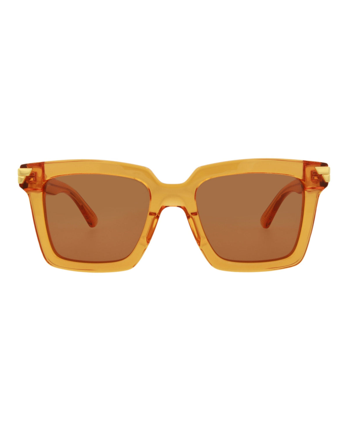 Bottega Veneta Womens Square/Rectangle Orange Orange Orange Fashion Designer Eyewear Orange Orange Orange