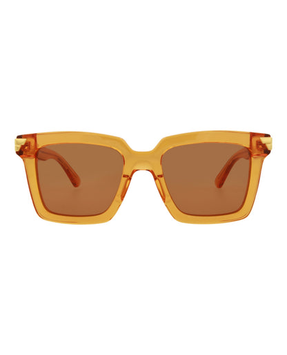 Bottega Veneta Womens Square/Rectangle Orange Orange Orange Fashion Designer Eyewear Orange Orange Orange