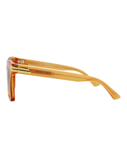 Bottega Veneta Womens Square/Rectangle Orange Orange Orange Fashion Designer Eyewear