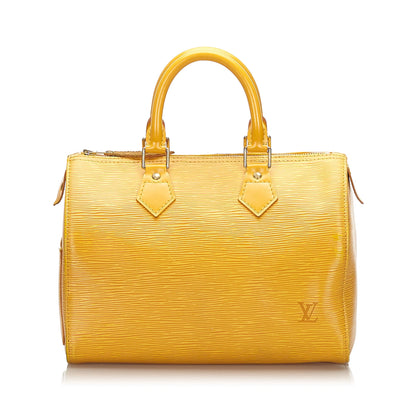 Louis-Vuitton Yellow Epi Leather Body Speedy 25
