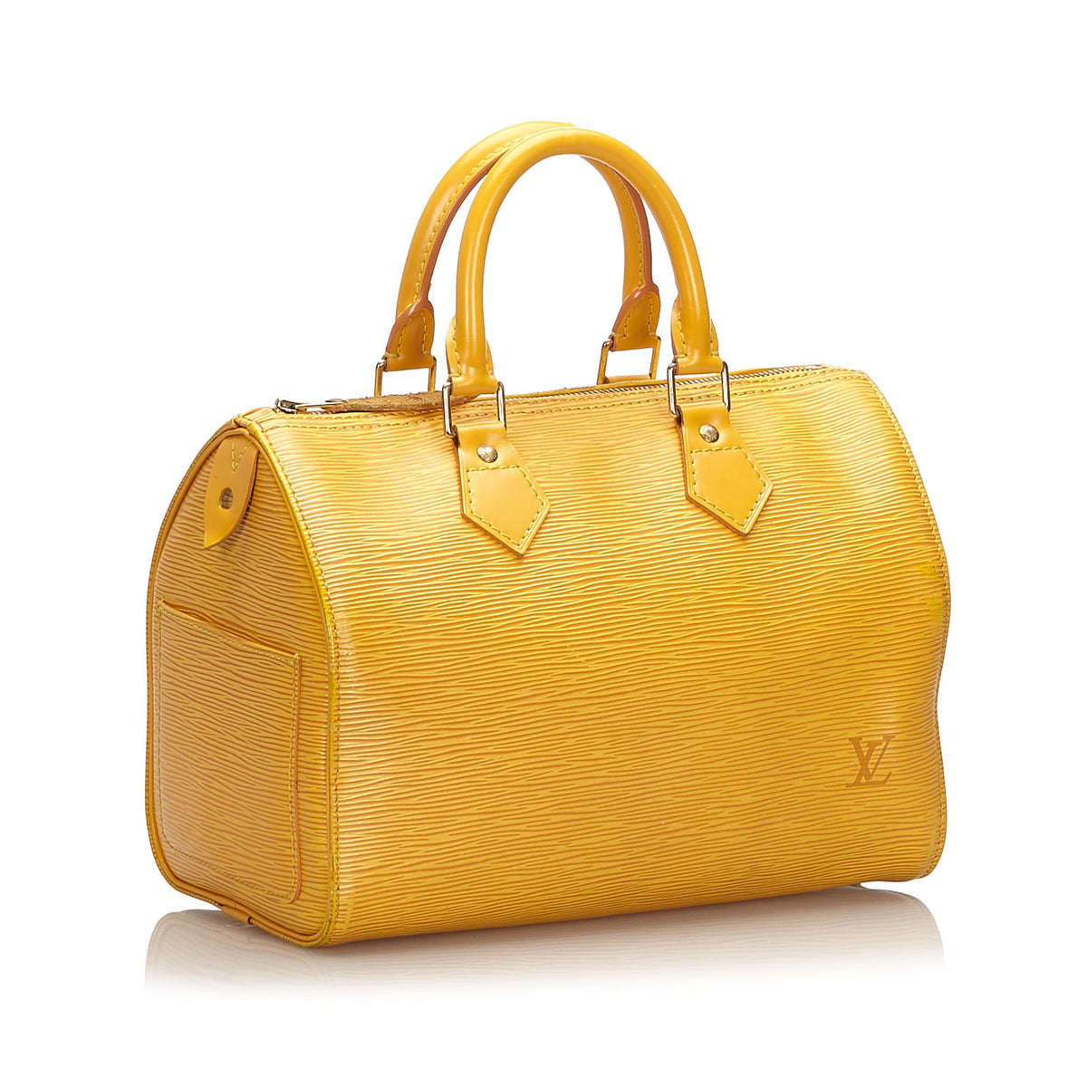 Louis-Vuitton Yellow Epi Leather Body Speedy 25