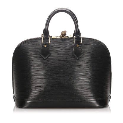 Louis-Vuitton Black Alma PM Epi Leather Body