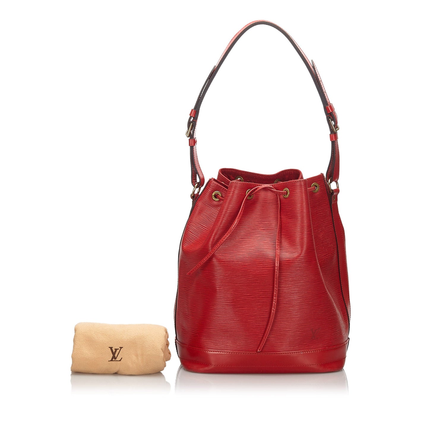 Louis-Vuitton Epi Noe In Red