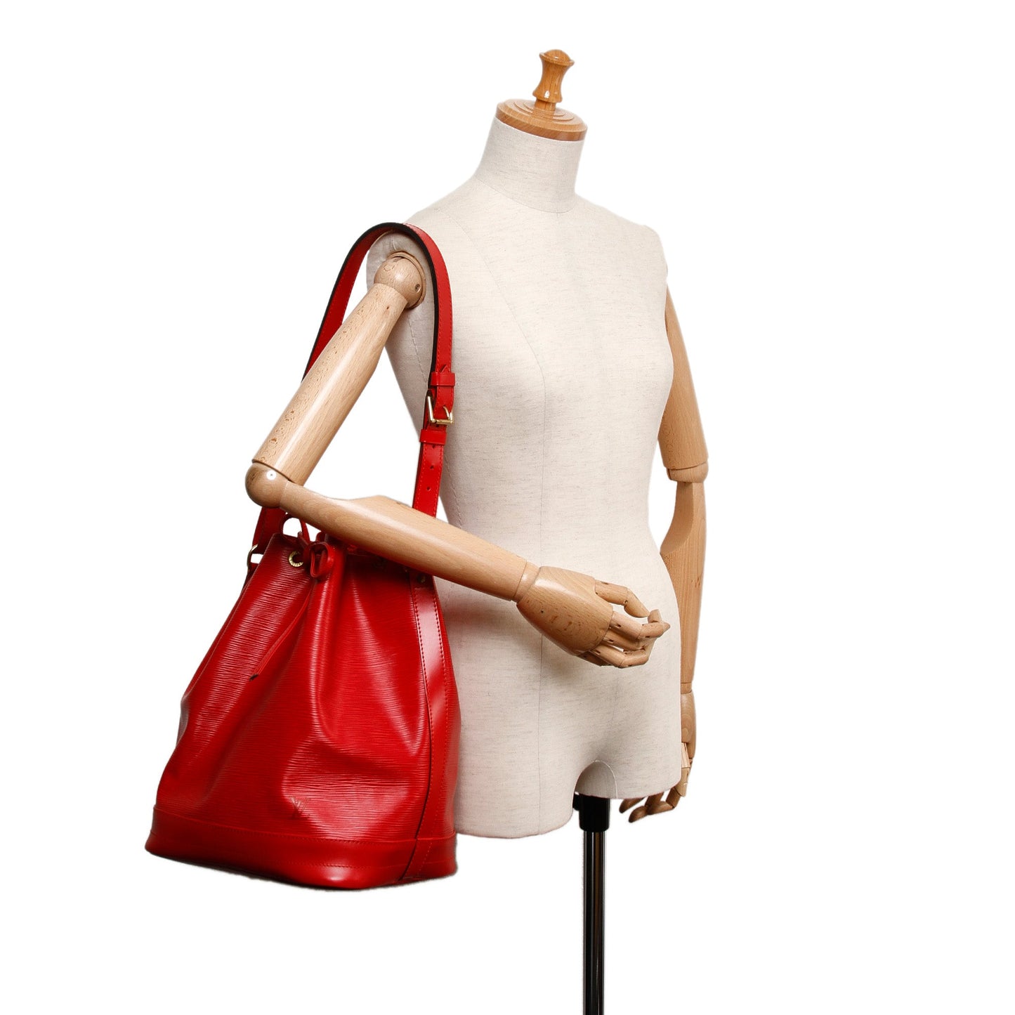Louis-Vuitton Epi Noe Red Bag