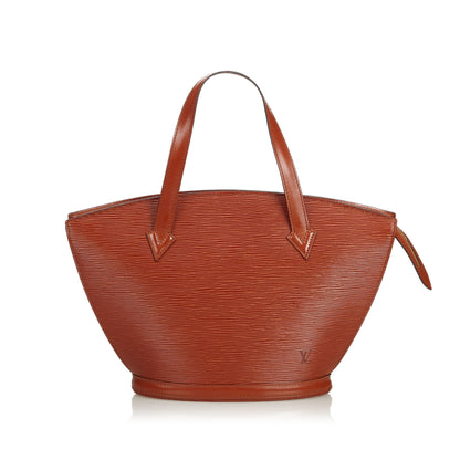 Louis-Vuitton Epi Saint Jacques Short Strap PM in Brown with GHW