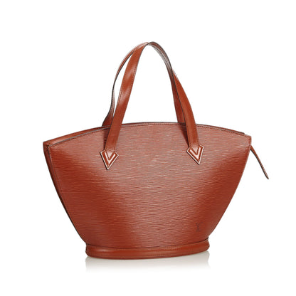 Louis-Vuitton Epi Saint Jacques Short Strap PM in Brown with GHW
