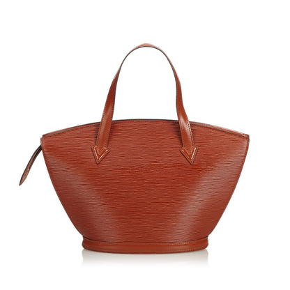 Louis-Vuitton Epi Saint Jacques Short Strap PM in Brown with GHW