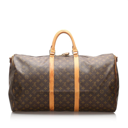 Louis-Vuitton Monogram Keepall Bandouliere 55 Brown
