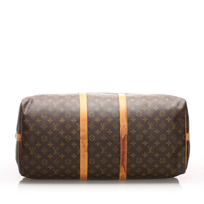 Louis-Vuitton Monogram Keepall Bandouliere 55 Brown