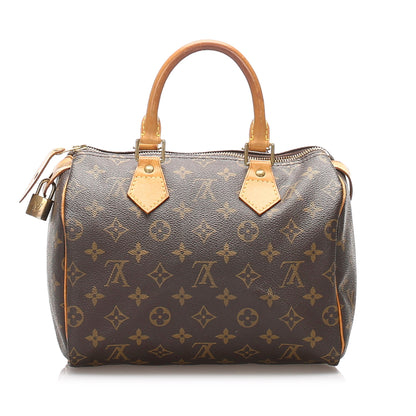 Louis-Vuitton Monogram Speedy 25 Brown