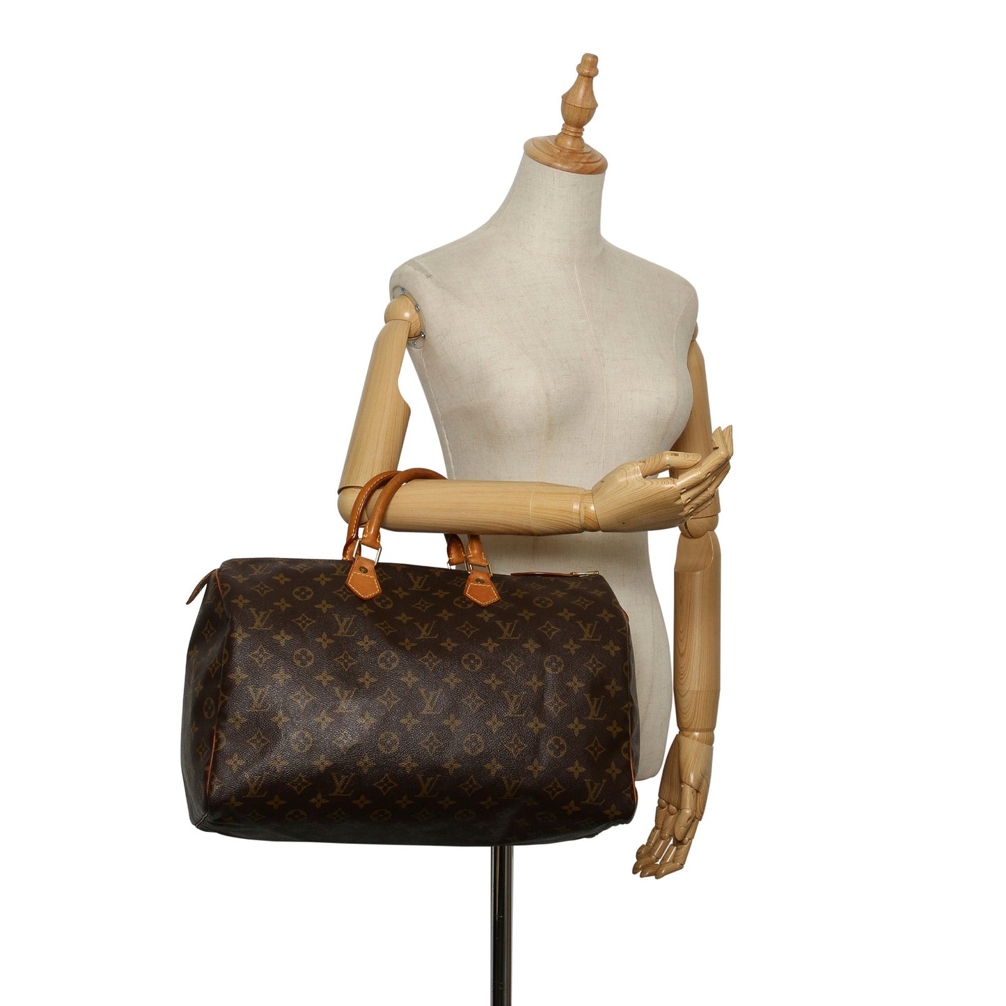 Louis-Vuitton Monogram Speedy 40 Brown