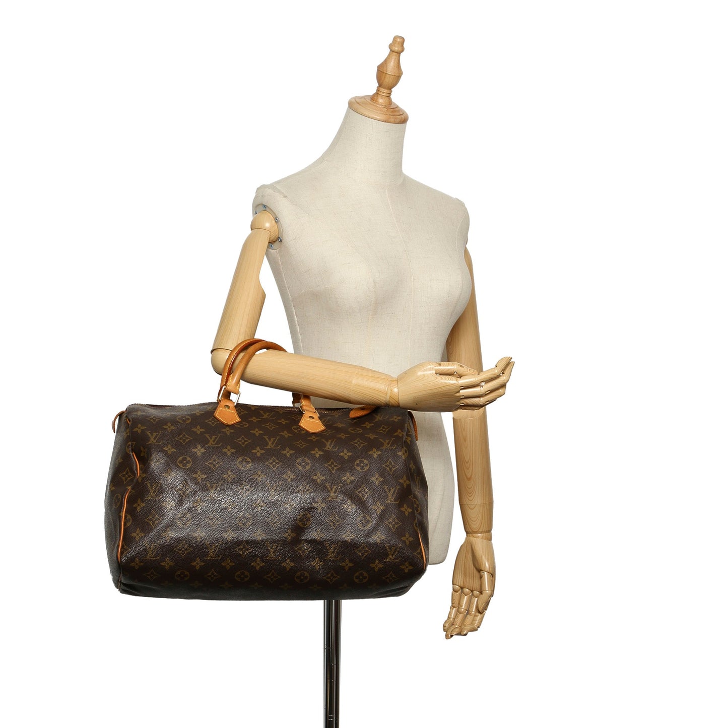 Louis-Vuitton Monogram Speedy 40 Brown