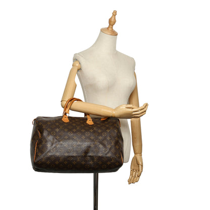Louis-Vuitton Monogram Speedy 40 Brown