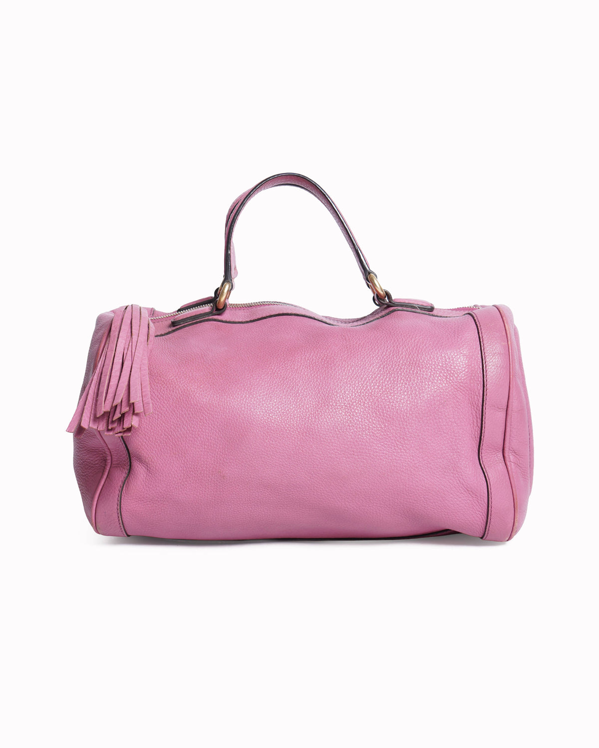Gucci  Pink Pebbled Leather Soho Boston Bag