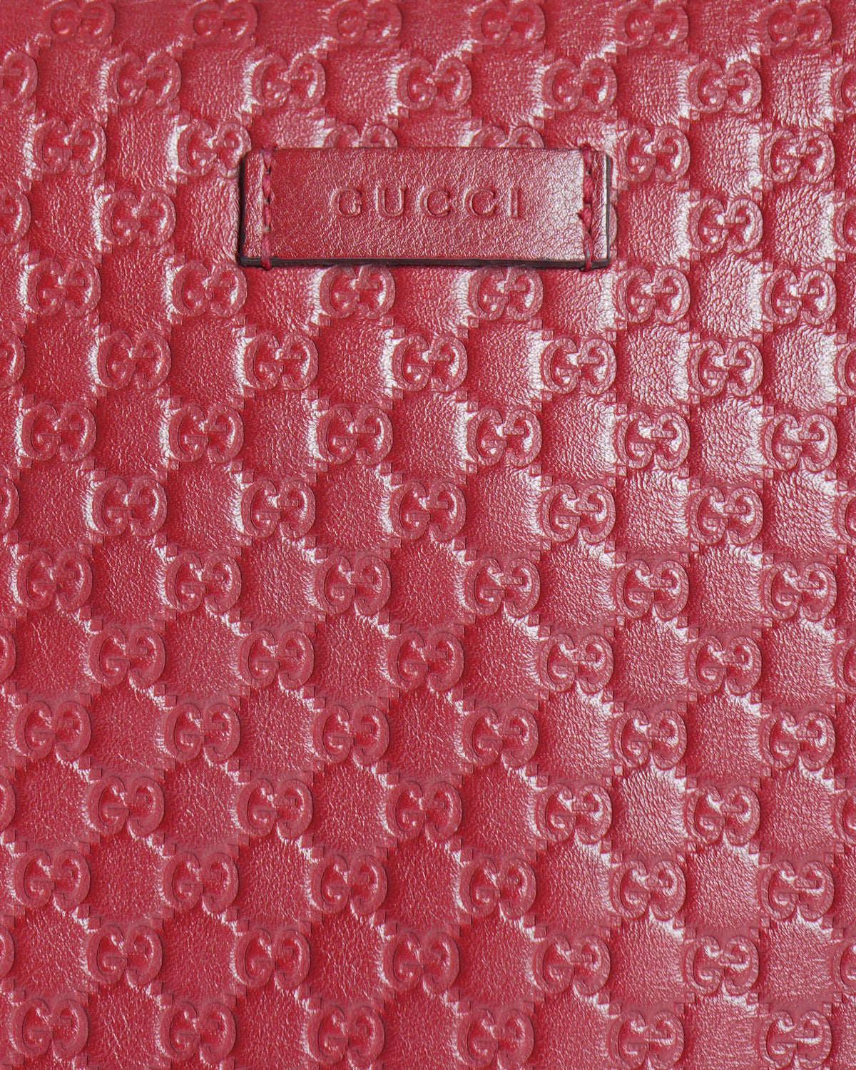 Gucci red gg microguccisima tote bag