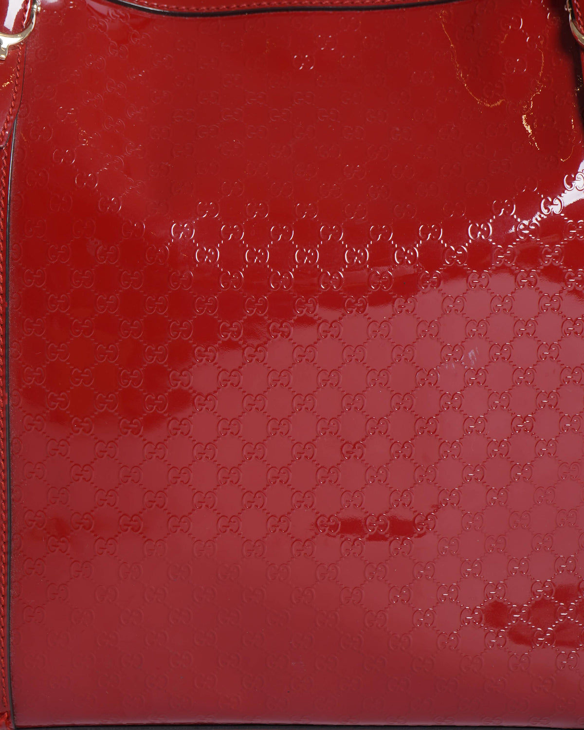 Gucci Red Microguccissima Patent Leather Medium Nice Tote