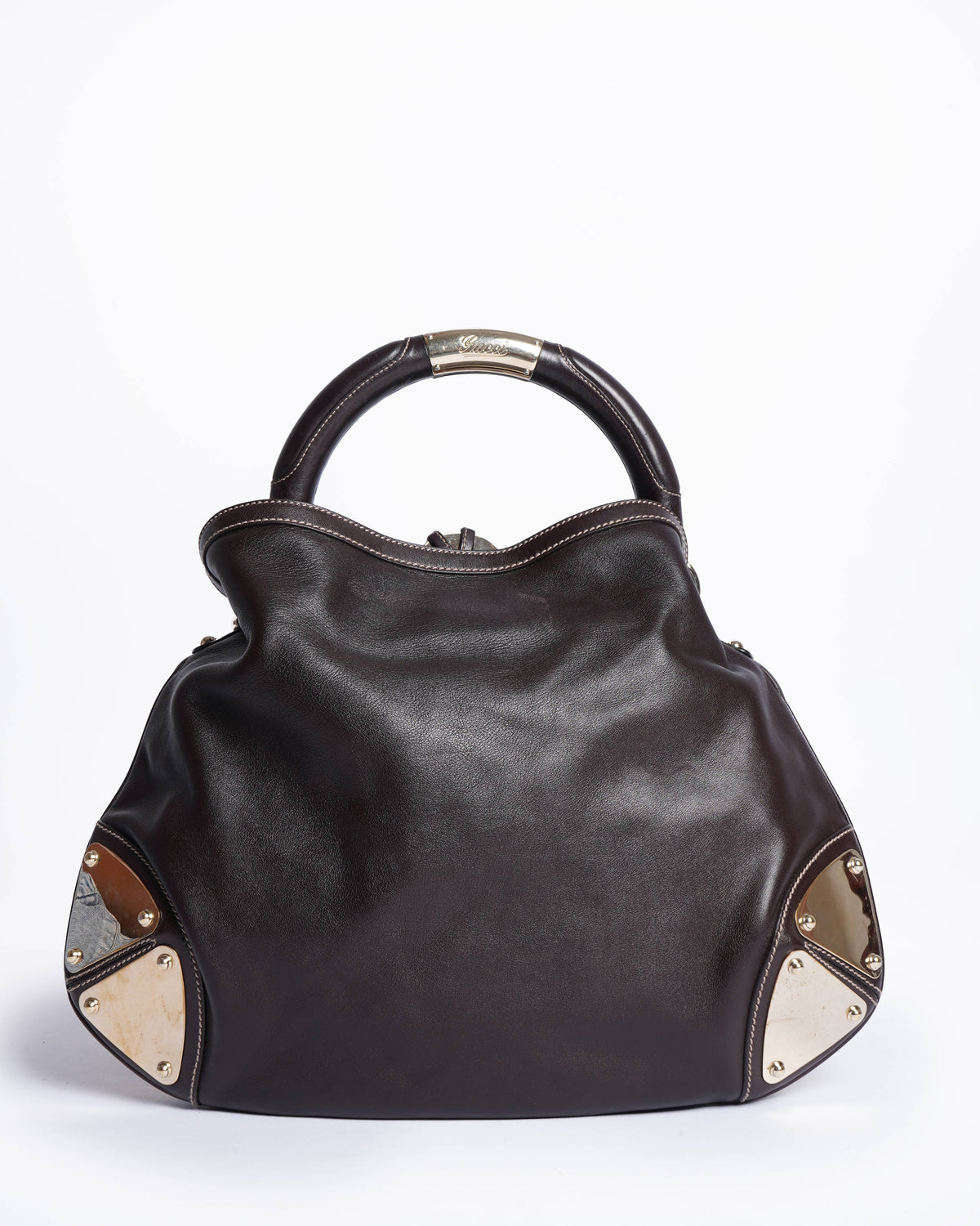 Gucci Leather Indy Top Handle Bag
