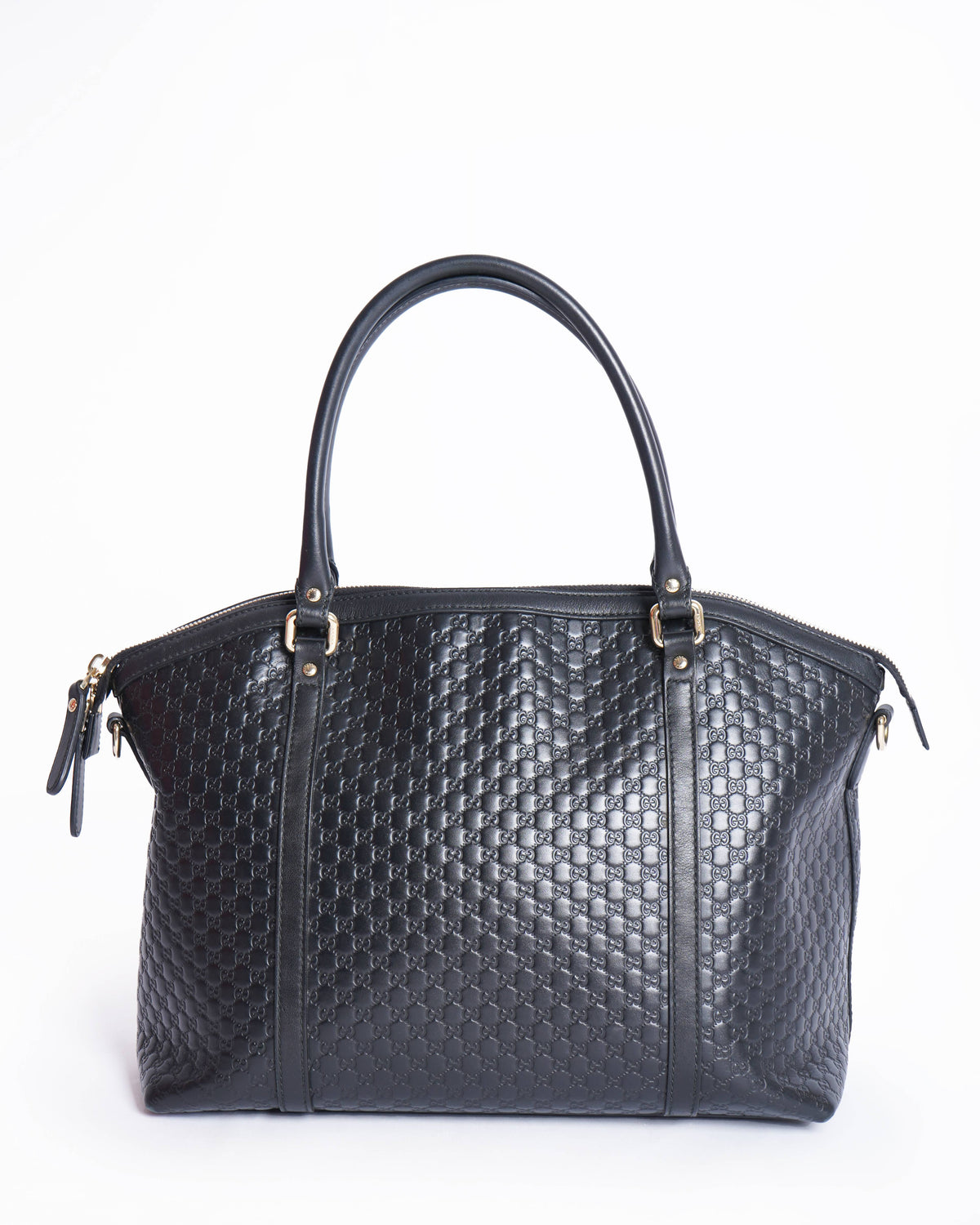 Gucci Black Microguccissima Leather Large Dome Satchel