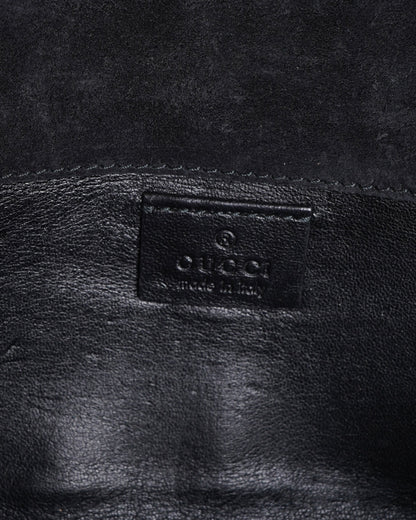 Gucci microguccissima patent leather long wallet in black