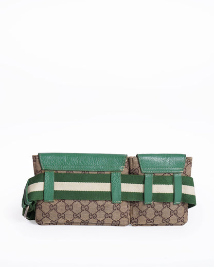 Gucci gg canvas waist bag