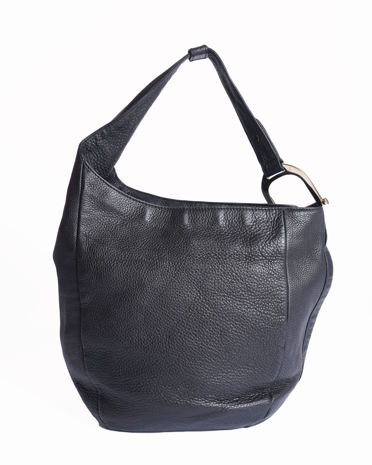 Gucci Hobo Leather Shoulder Bag Black