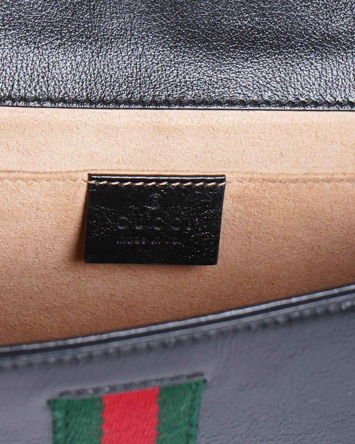 Gucci black leather small rajah shoulder bag
