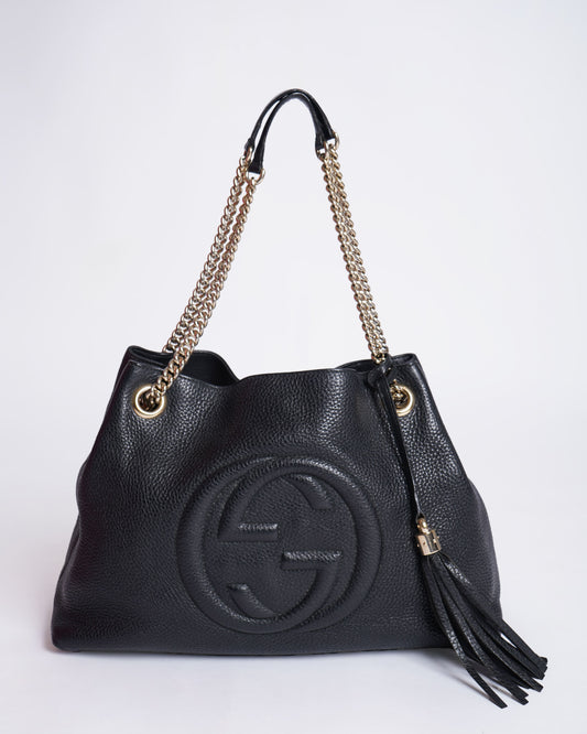 Gucci Old Rose Leather Soho Tote Bag