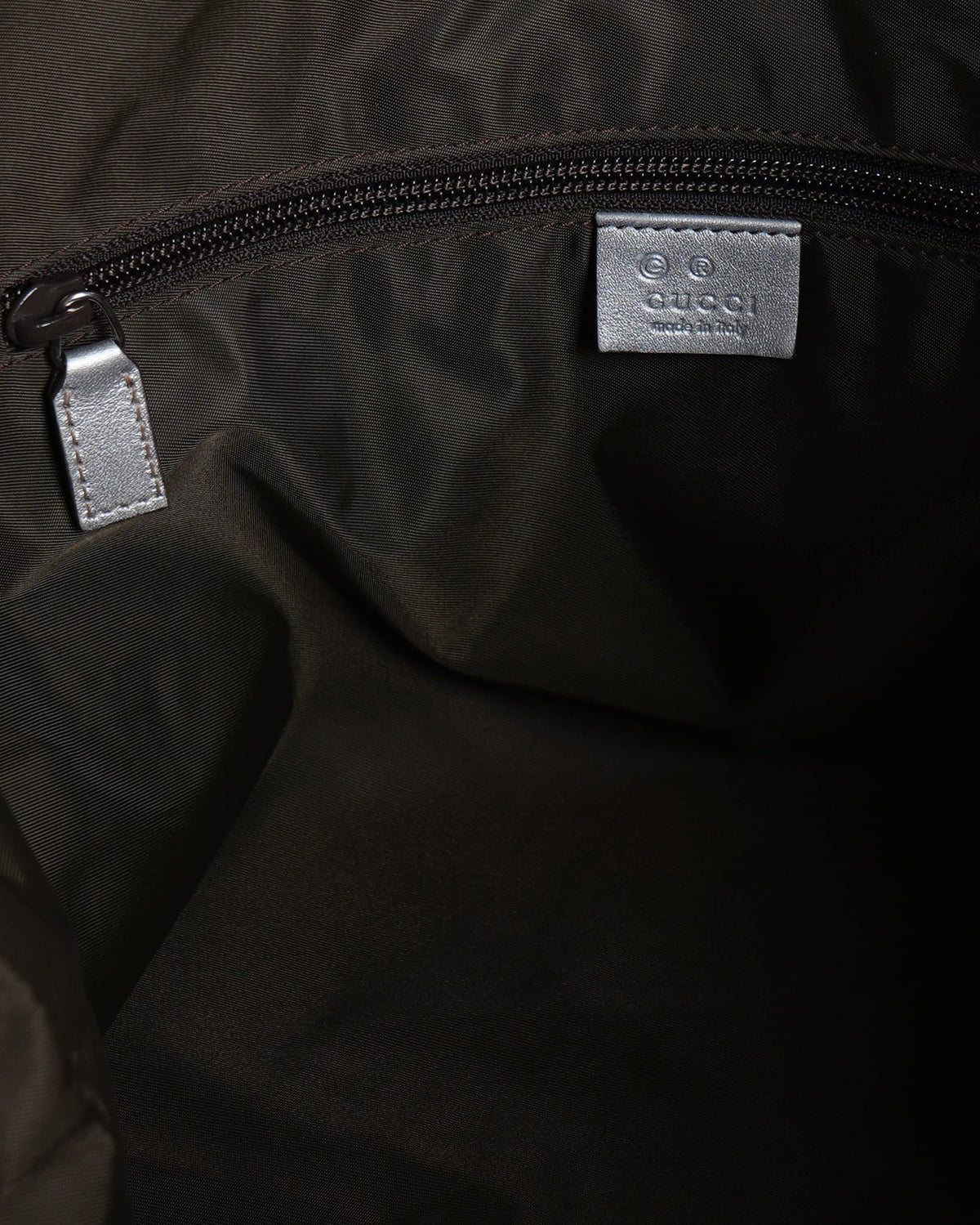 Gucci Silver GG Canvas Travel Bag Silver