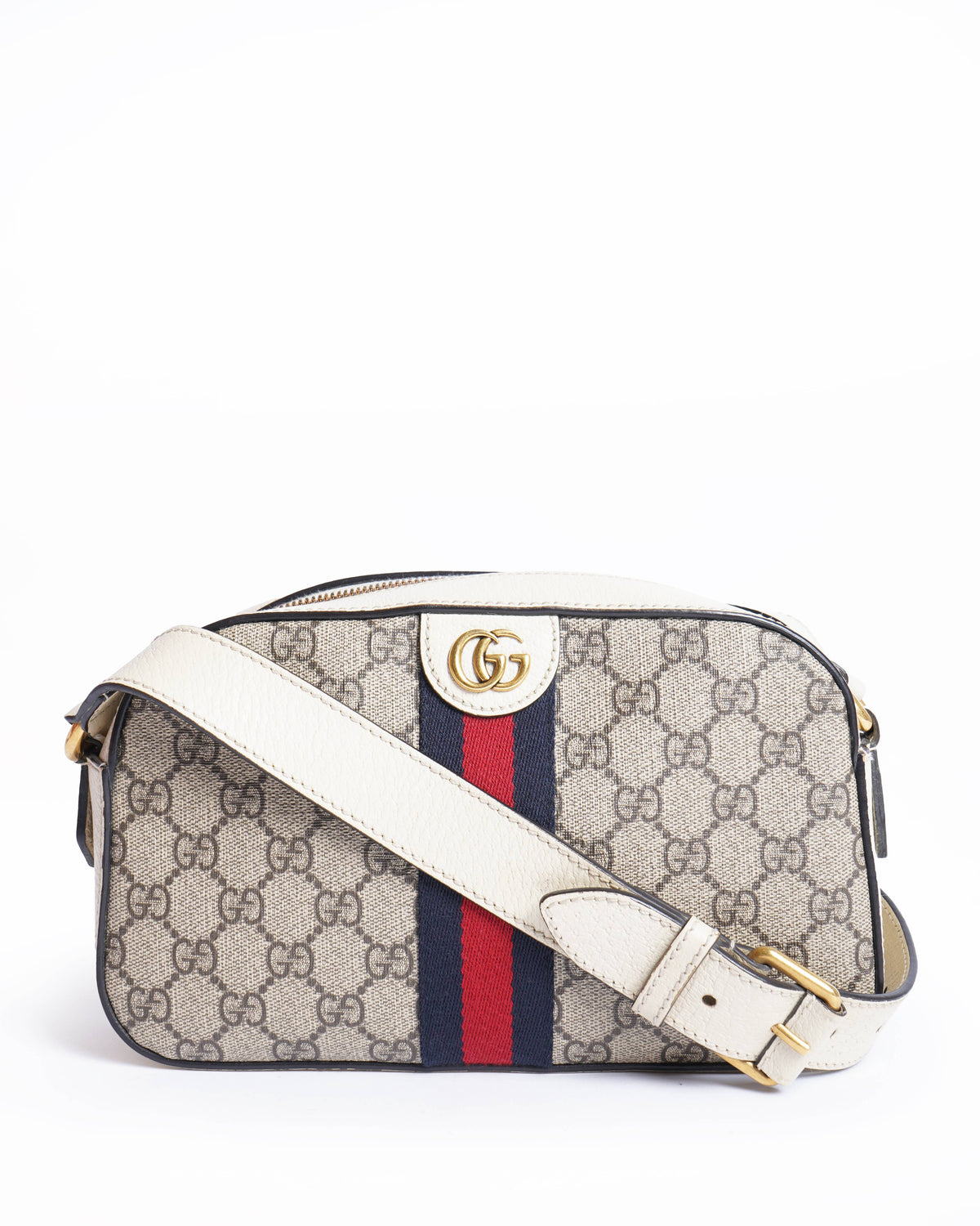 Gucci gg small supreme web ophidia camera crossbody bag