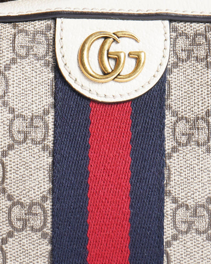 Gucci gg small supreme web ophidia camera crossbody bag