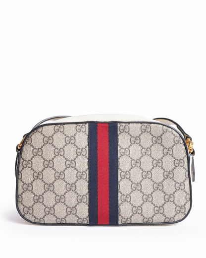 Gucci gg small supreme web ophidia camera crossbody bag