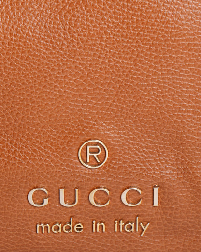 Gucci Leather Gifford Tote Bag in Camel