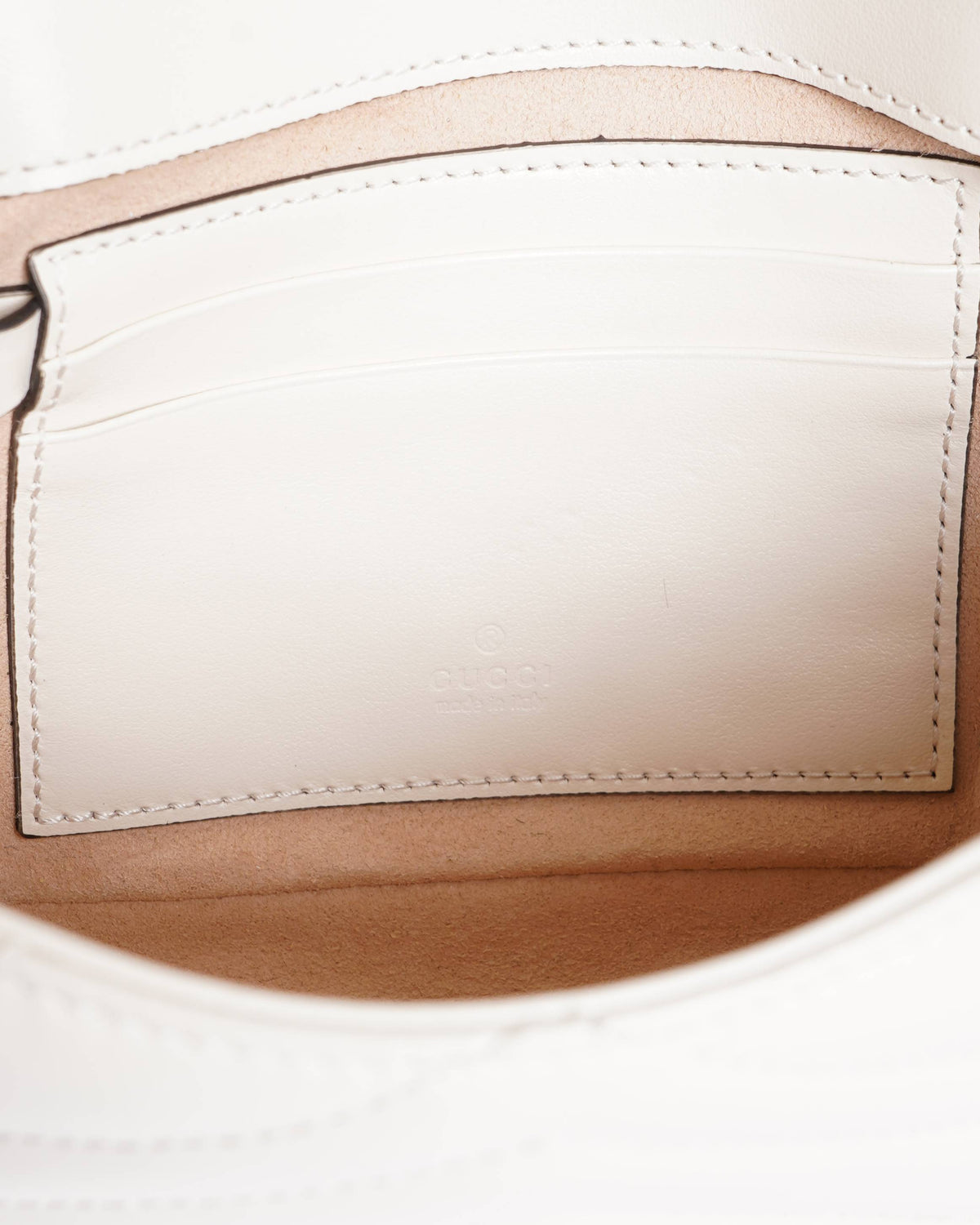 New Gucci Marmont GG Small White Matelassé Crossbody Bag