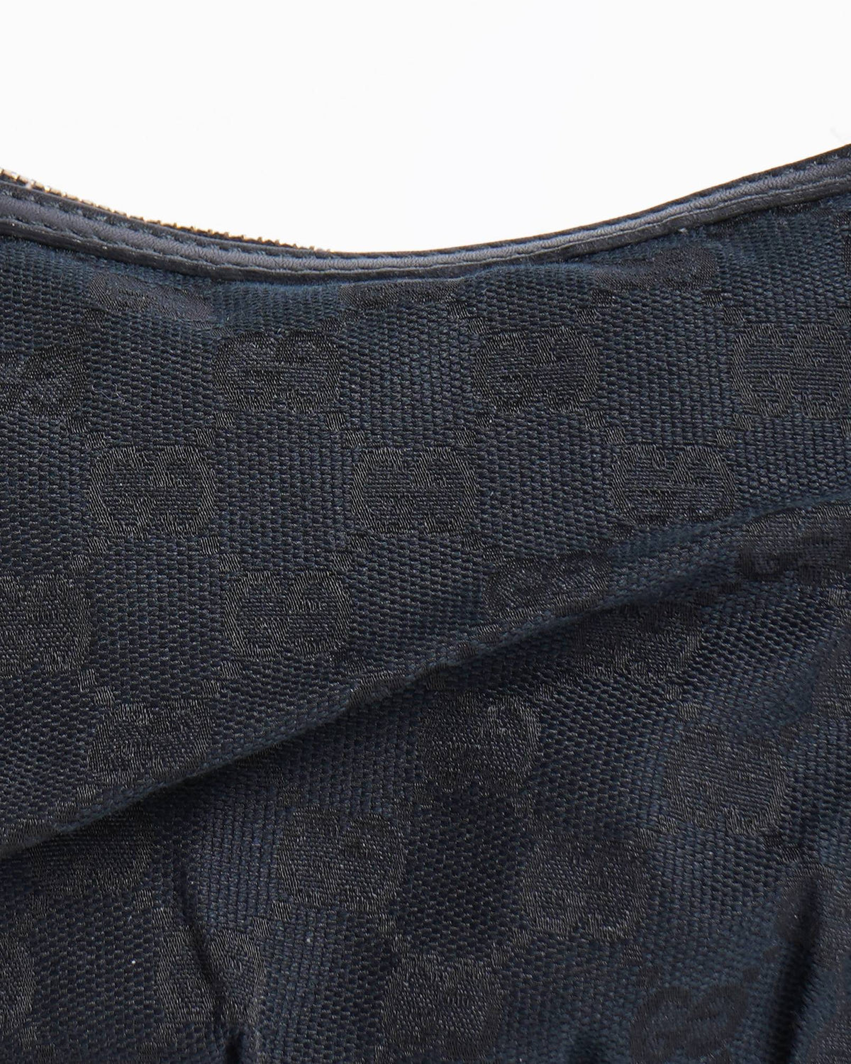 Gucci Vintage Black Canvas Fabric Pochette Handbag