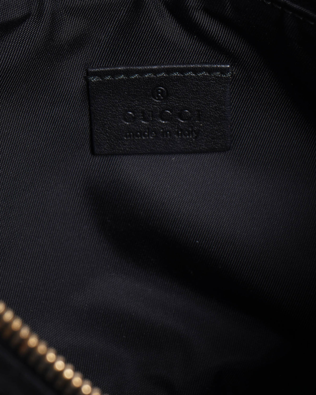 Gucci Vintage Black Canvas Fabric Pochette Handbag