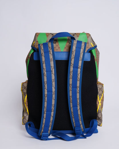 Gucci Multicolour GG Supreme Canvas & Leather Backpack