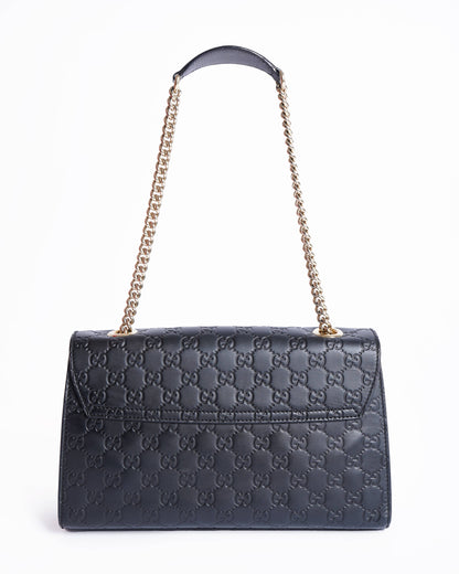 Gucci Black Guccissima Emily Shoulder Bag