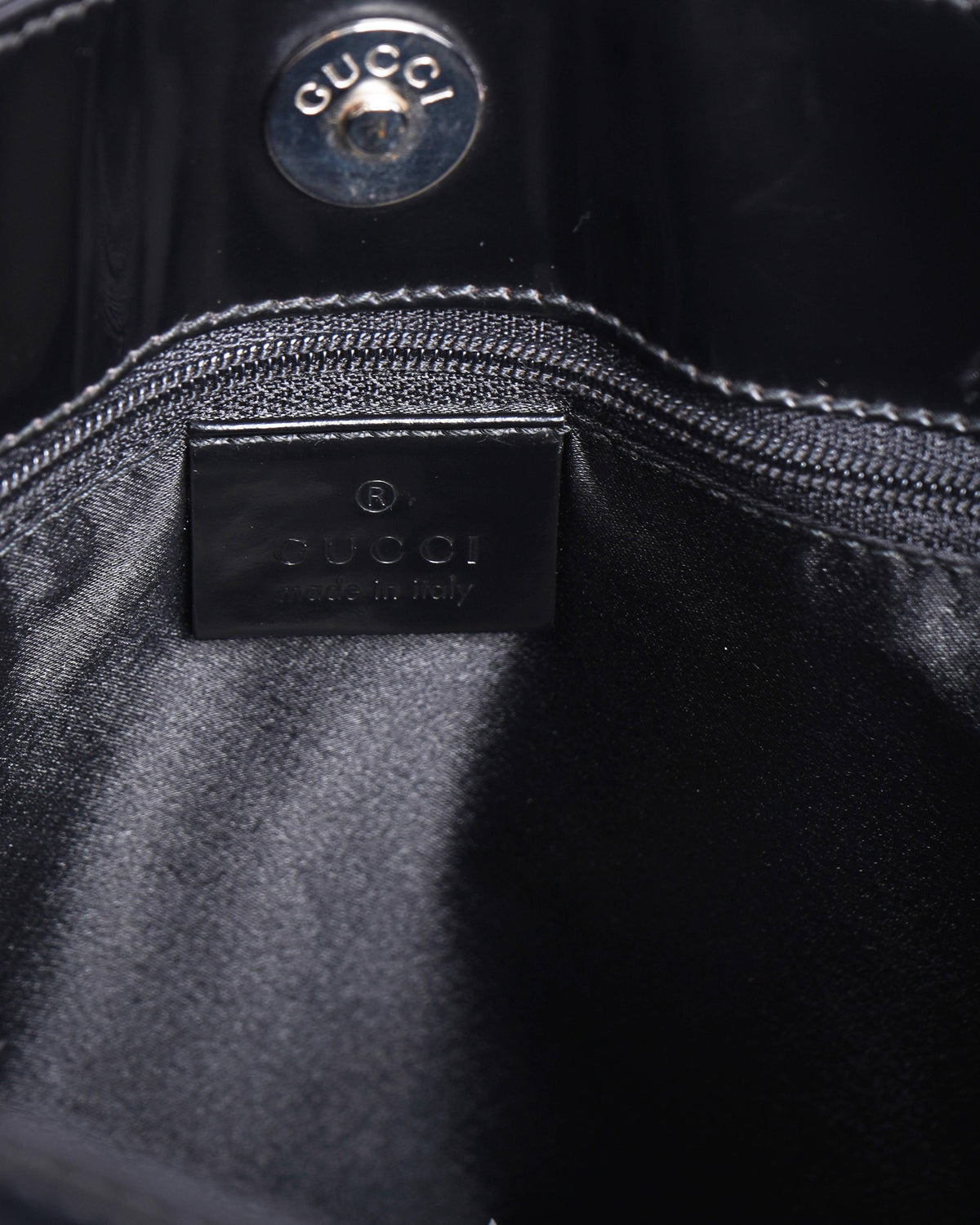 Gucci Black Patent Leather Shoulder Bag