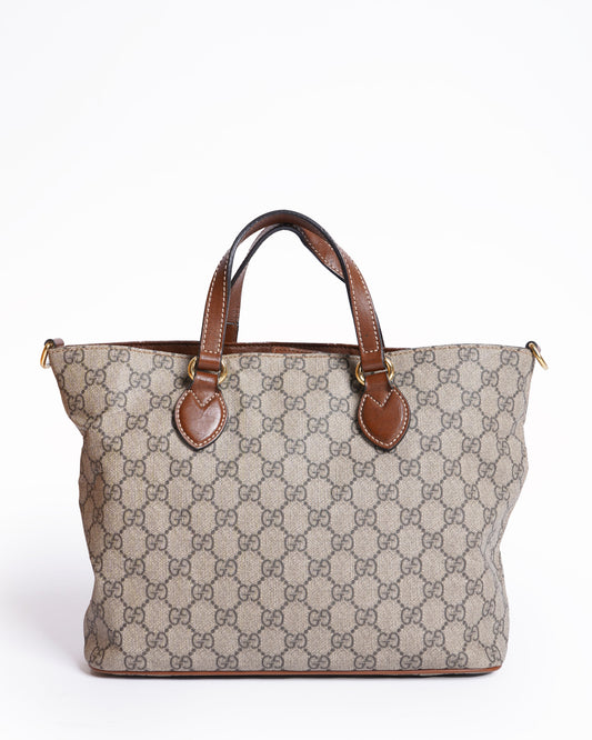 Gucci GG Supreme Shoulder Bag WIth Crossbody Strap