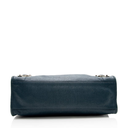Balenciaga Agneau Metallic Edge City Satchel (SHF-17832)