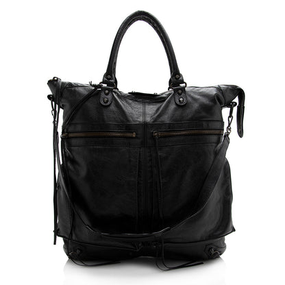 Balenciaga Agneau Oversized Square Tote (SHF-21604)