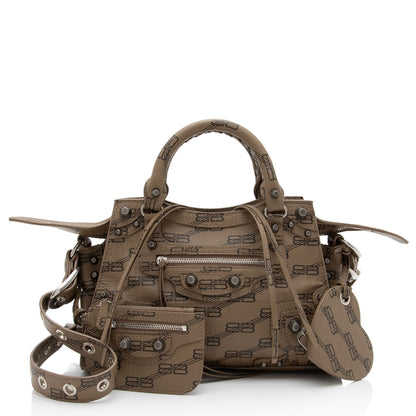 Balenciaga BB Monogram Canvas Signature Neo Cagole City XS Satchel (SHF-ZVKr4D)