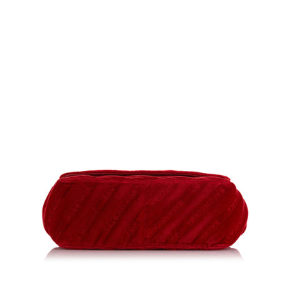 Balenciaga BB Quilted Round Velvet Crossbody Bag S (SHG-ihHh5a)