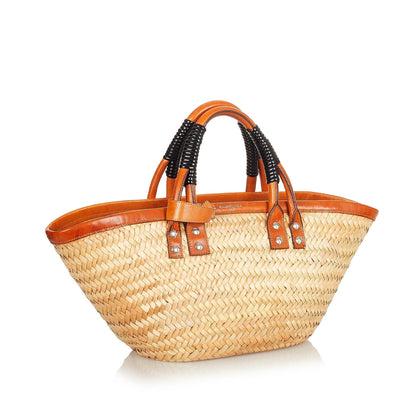 Balenciaga Bistrot Panier Straw Tote Bag (SHG-26428)